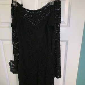 Lacy black prom dress